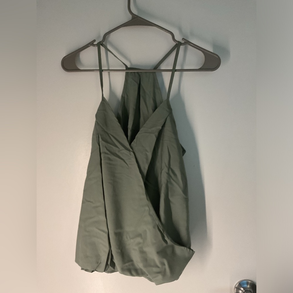 Pale Green Spaghetti String Top